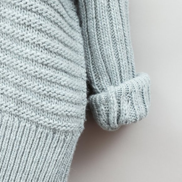 NWT Paul Smith Gray Blue Crewneck Chunky Sweater - Picture 5 of 12